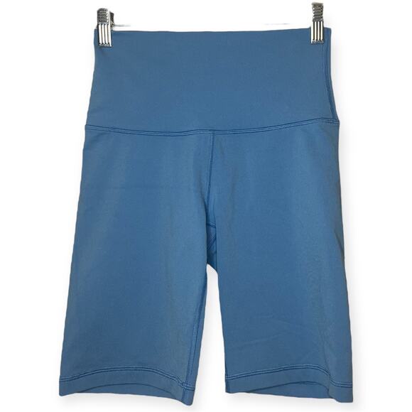 Aritzia Tna TnAction High Rise Blue Biker Shorts Activewear Workout Gym Sz Small - Picture 2 of 8